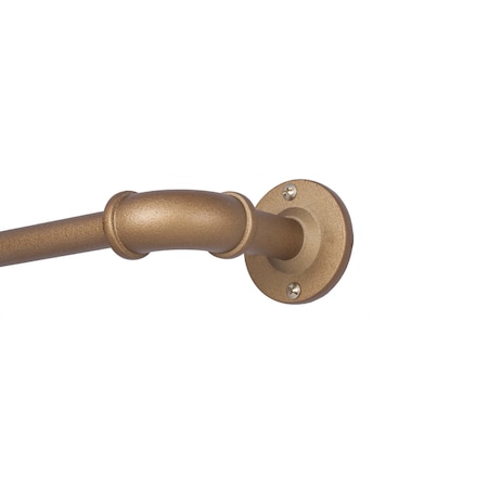 Sun Zero Sun Zero Bronn Industrial 3/4" Room Darkening Curtain Rod, 66-120", Aged Brass SN47076E